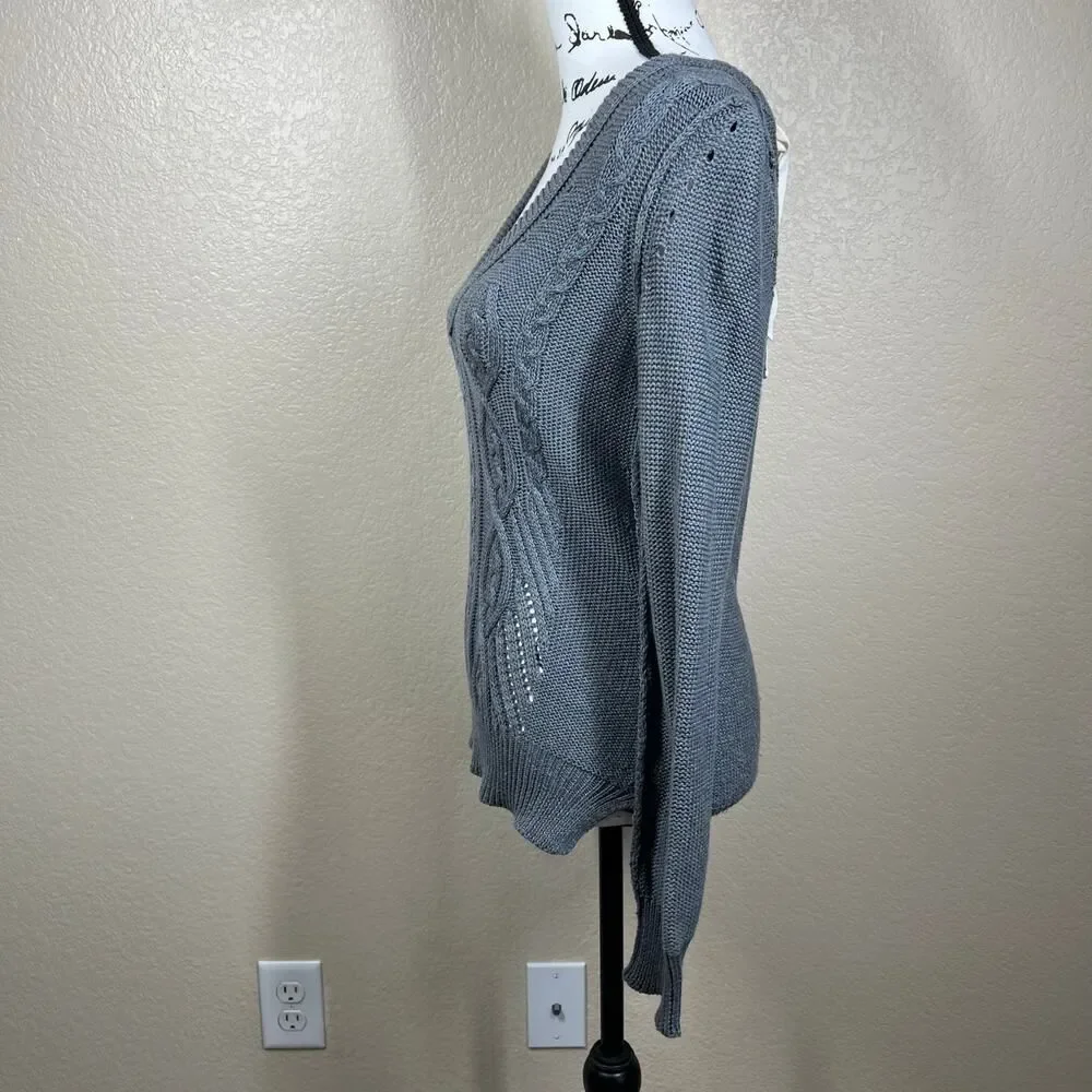 Banana-republic Women's Blue and Grey Jumper